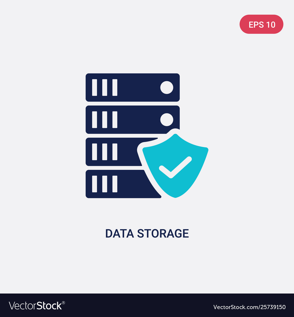 Two color data storage icon from gdpr concept vector image Two color data storage icon from gdpr concept