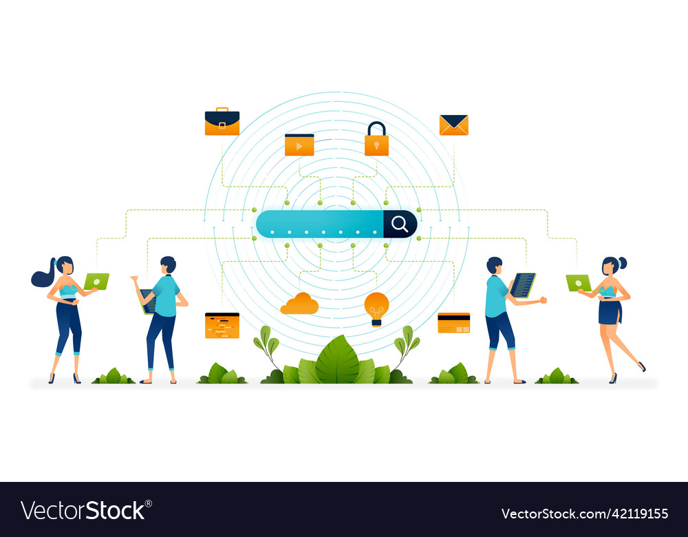 Accessible search engine network with integrated