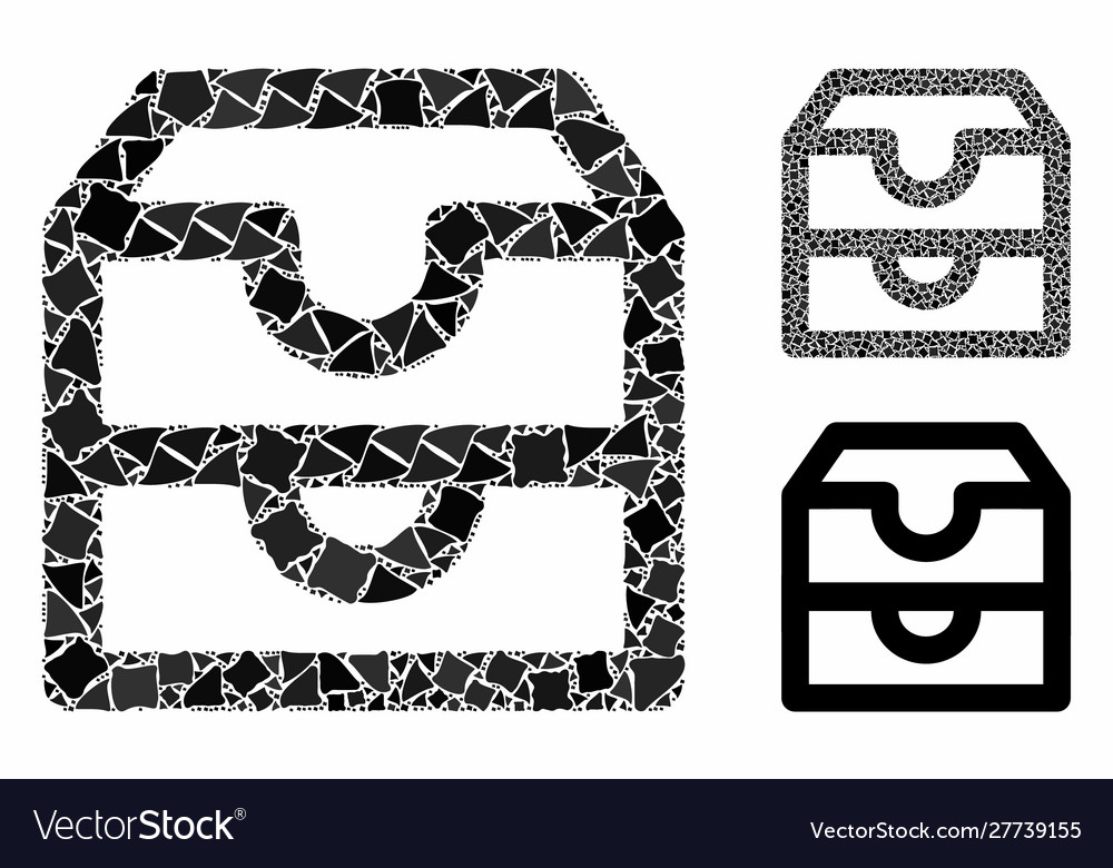 Account boxes mosaic icon bumpy elements vector image Account boxes mosaic icon bumpy elements