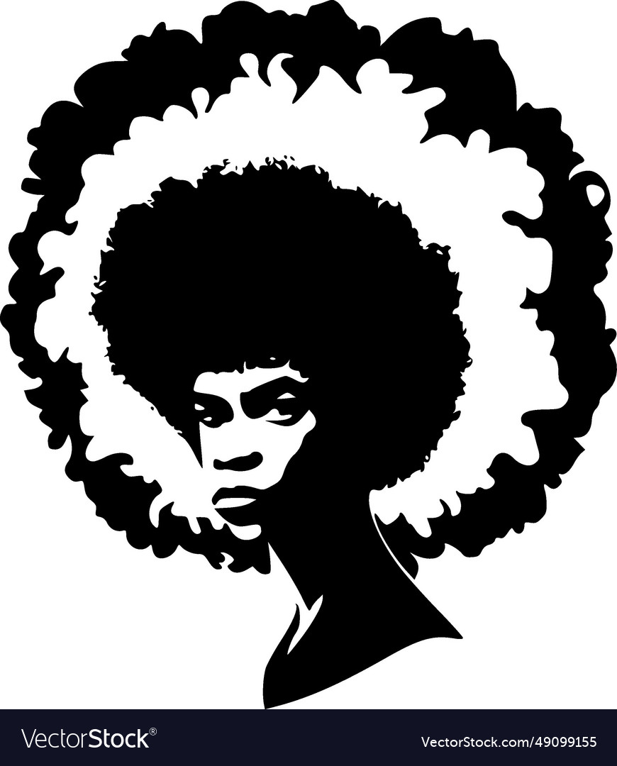 Afro - black and white