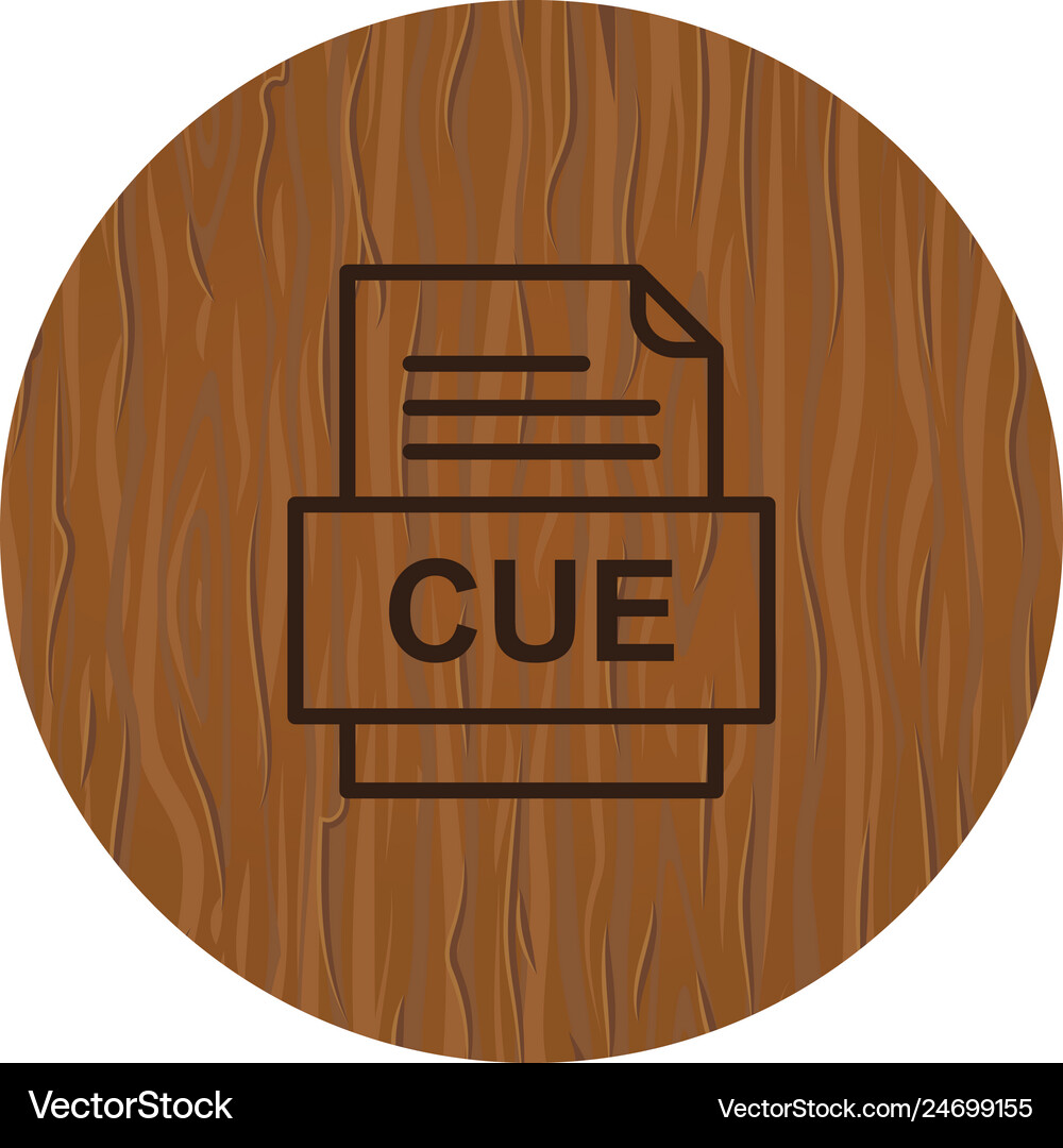 Cue file document icon Royalty Free Vector Image