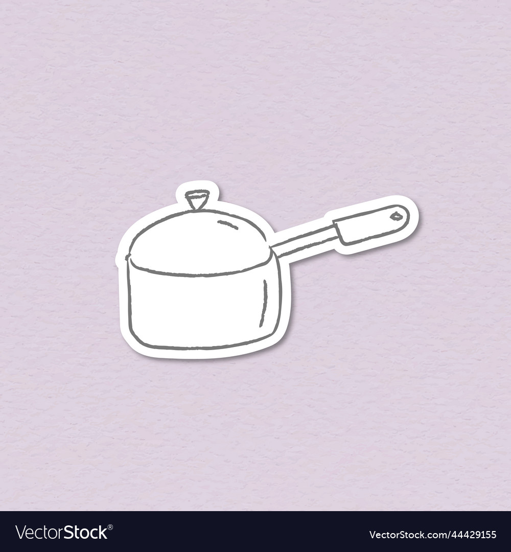 Doodle stainless steel saucepan sticker