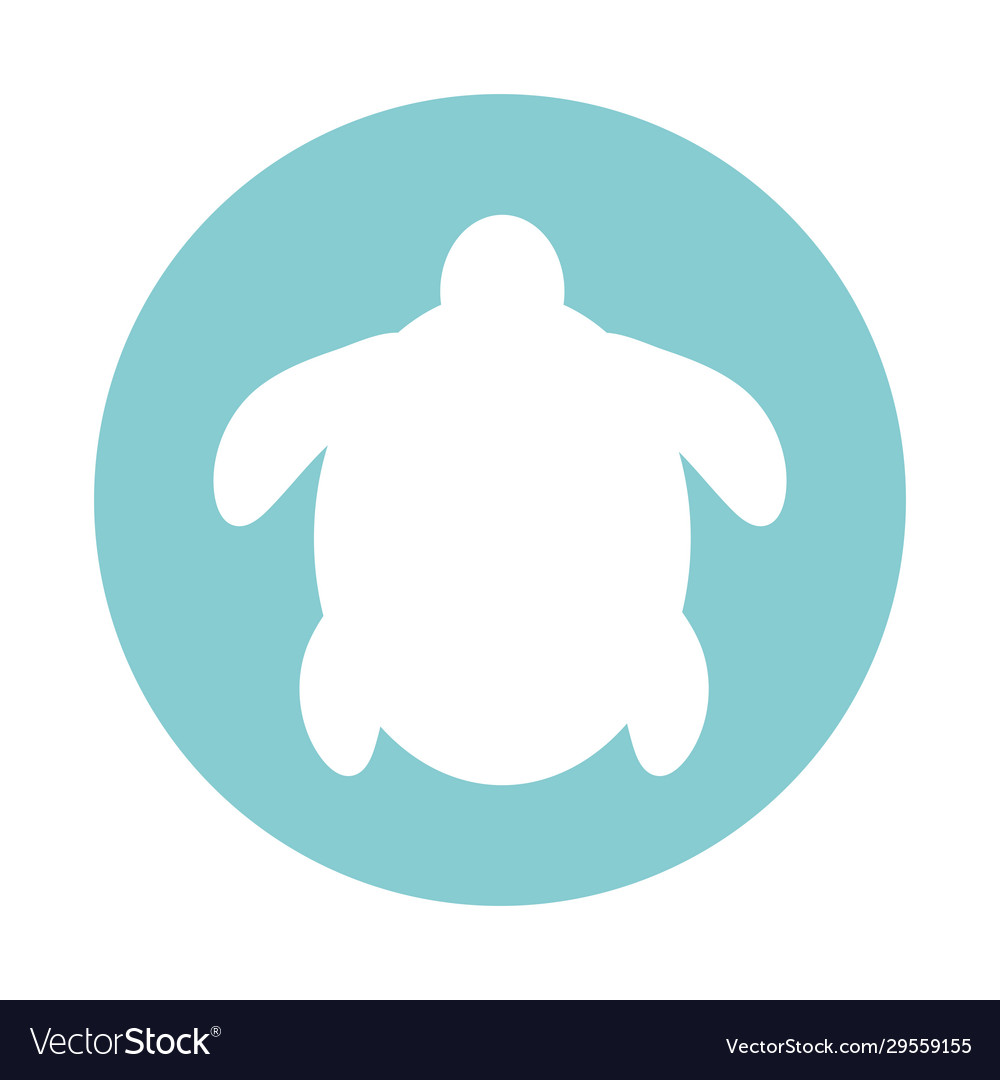 Isolated turtle block style icon design
