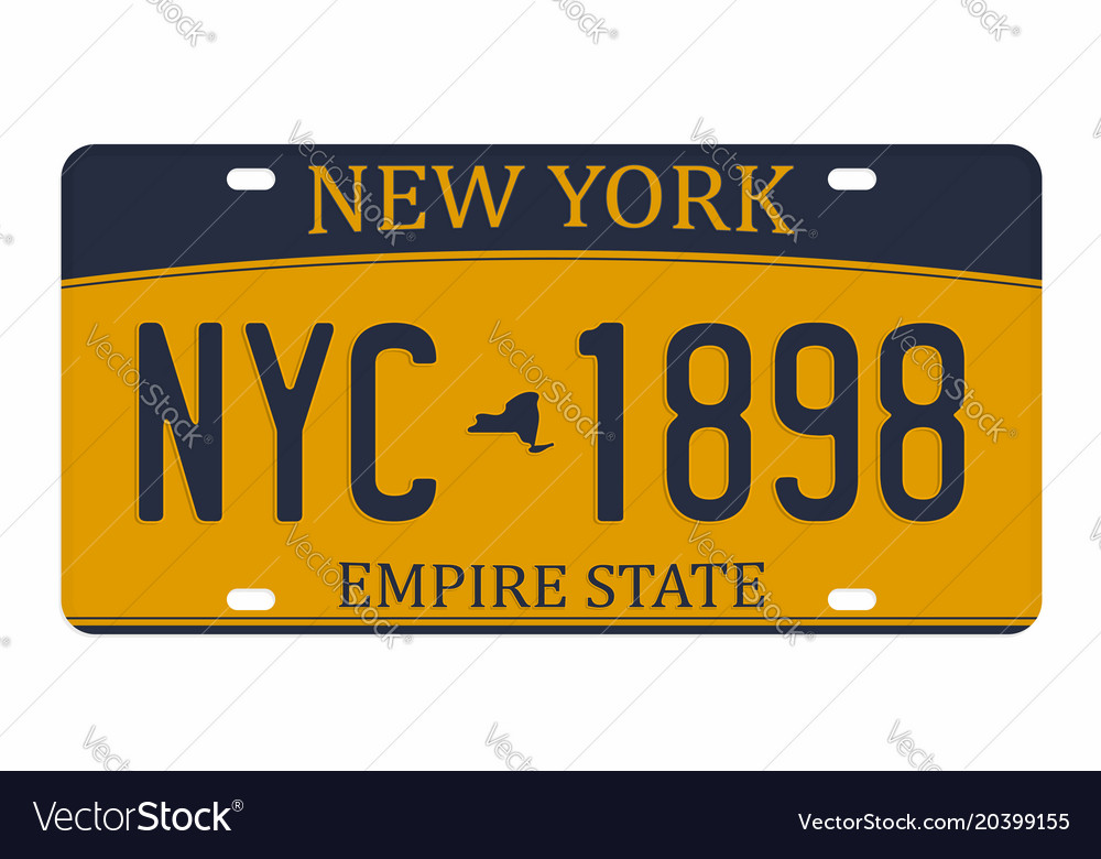 License plate isolated on white background new Vector Image