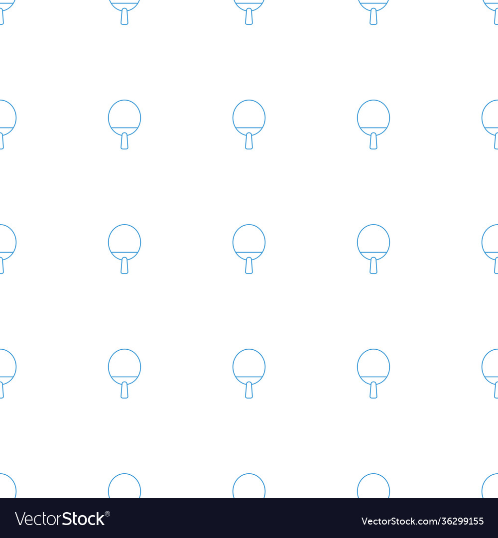Ping pong racket icon pattern seamless white