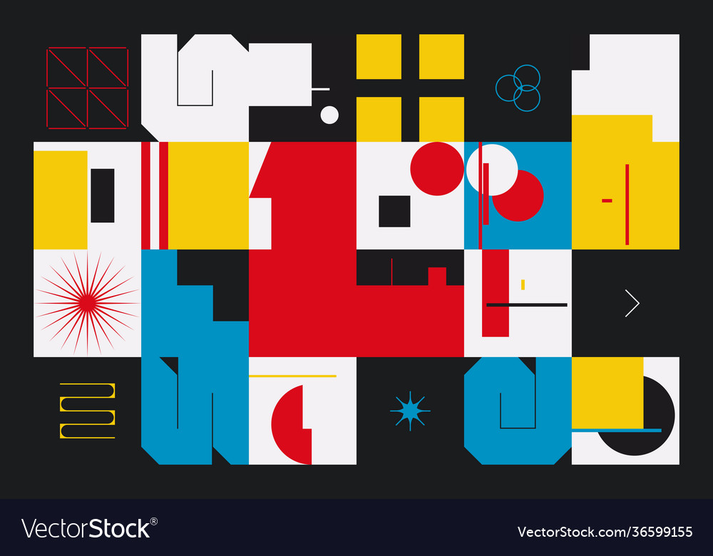Retro future abstract pattern vector image Retro future abstract pattern