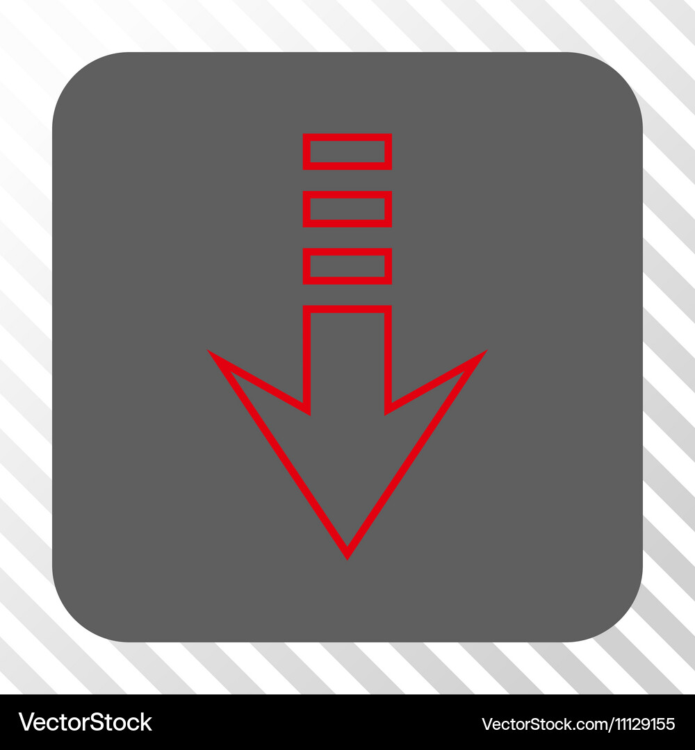 Send down rounded square button Royalty Free Vector Image