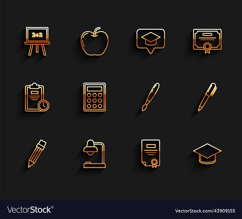 Set line pencil with eraser table lamp
