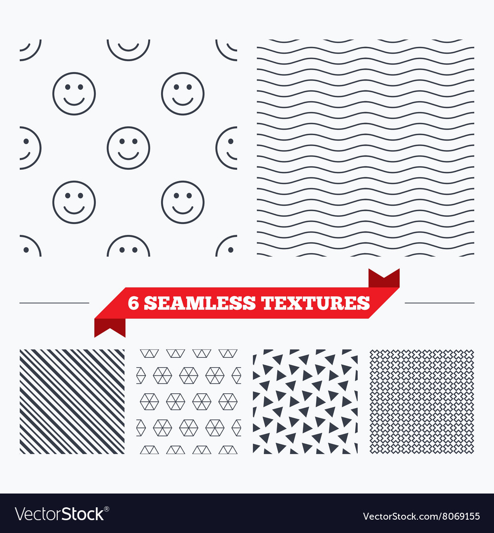 Smile lines seamless pattern