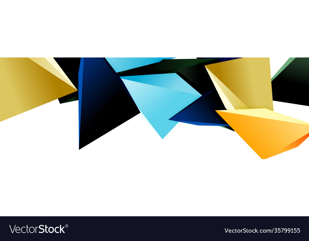 Triangle mosaic abstract background 3d triangular Vector Image Triangle mosaic abstract background 3d triangular