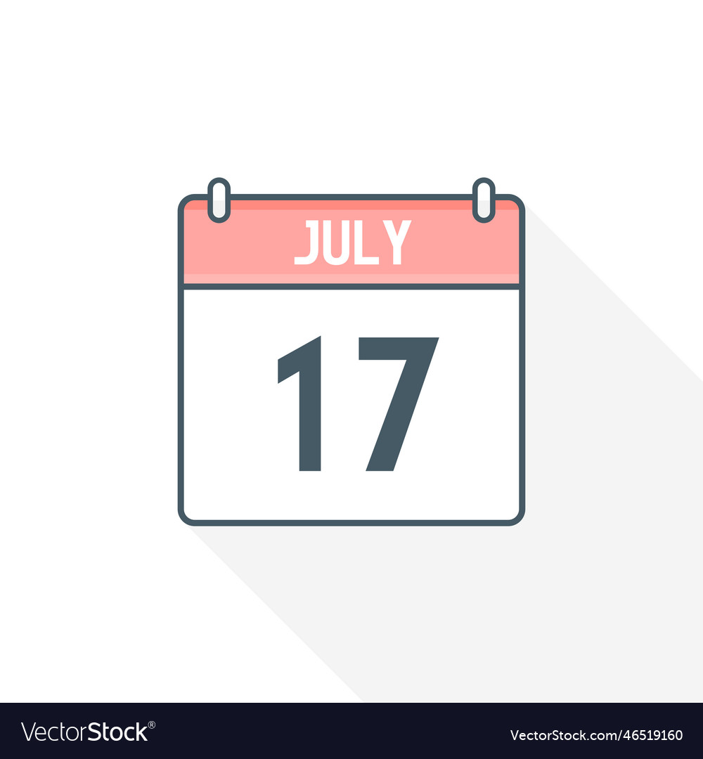 17 Juli-Kalender-Symbol 17 Datum