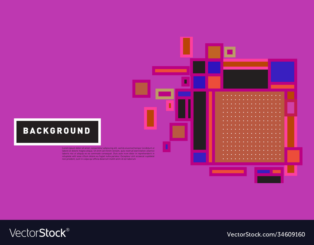 Abstract colorful rectangle background for banner vector image Abstract colorful rectangle background for banner