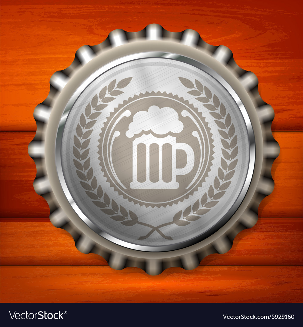 Bottle cap with beer mug