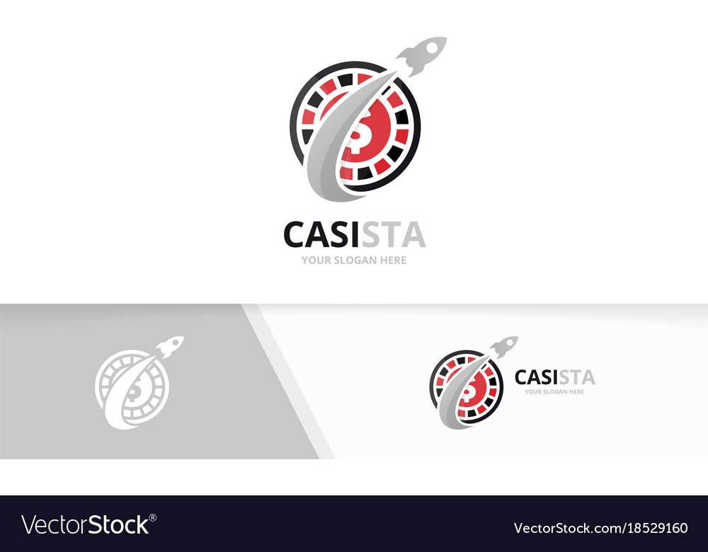 Casino and rocket logo combination chip