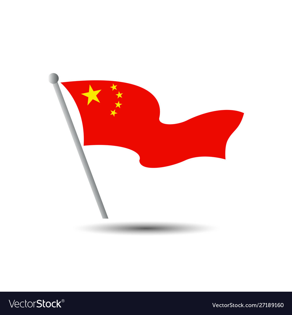 China flag colors and proportion national Vector Image