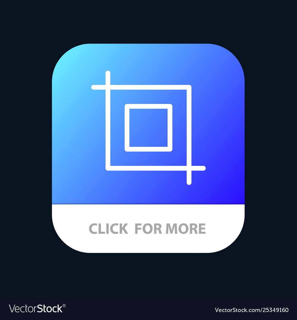 Crop tool transform mobile app button android vector image Crop tool transform mobile app button android