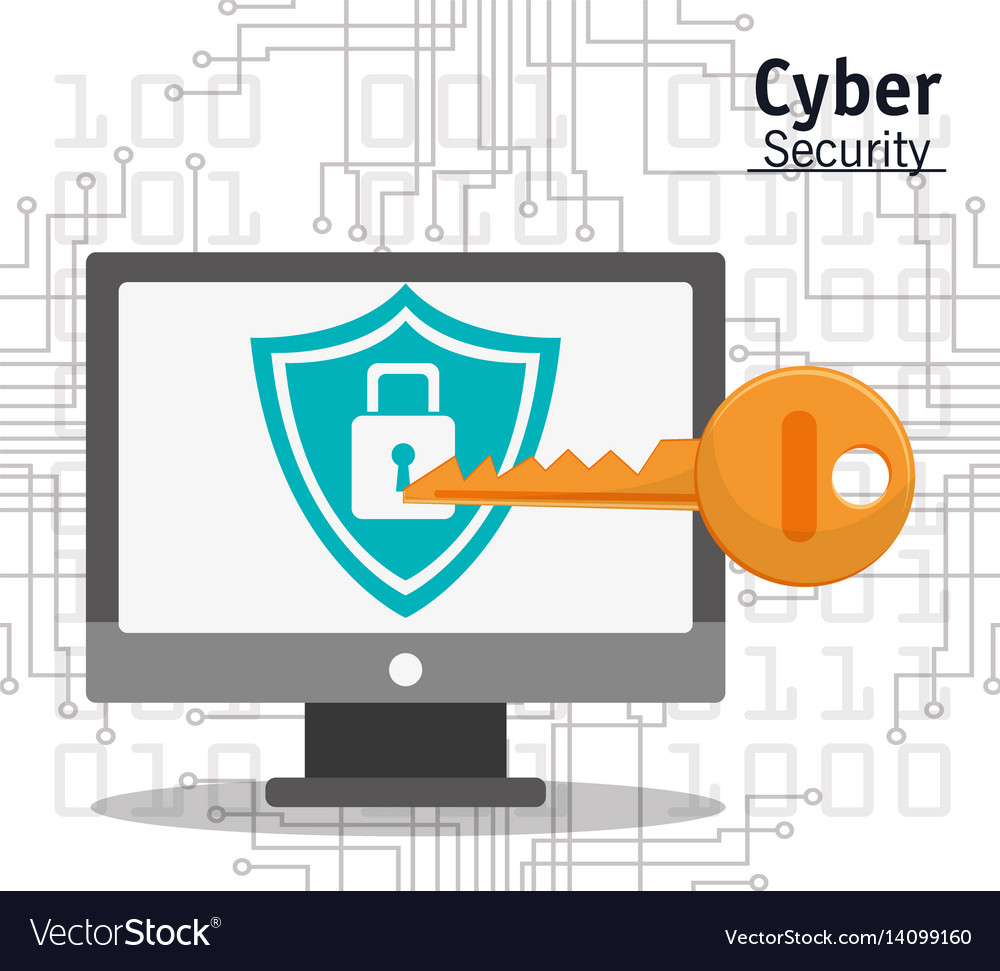 Cyber security computer padlock key protection
