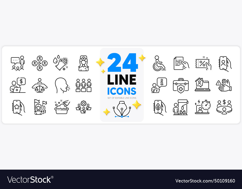 Icons-Set der Lieblings-App Waschen Hände