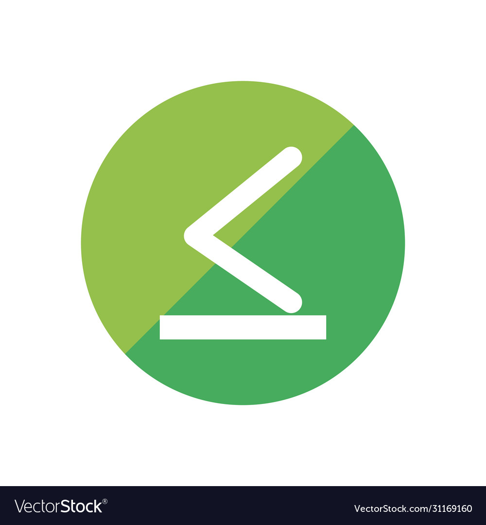 Less than or equal to flat style icon