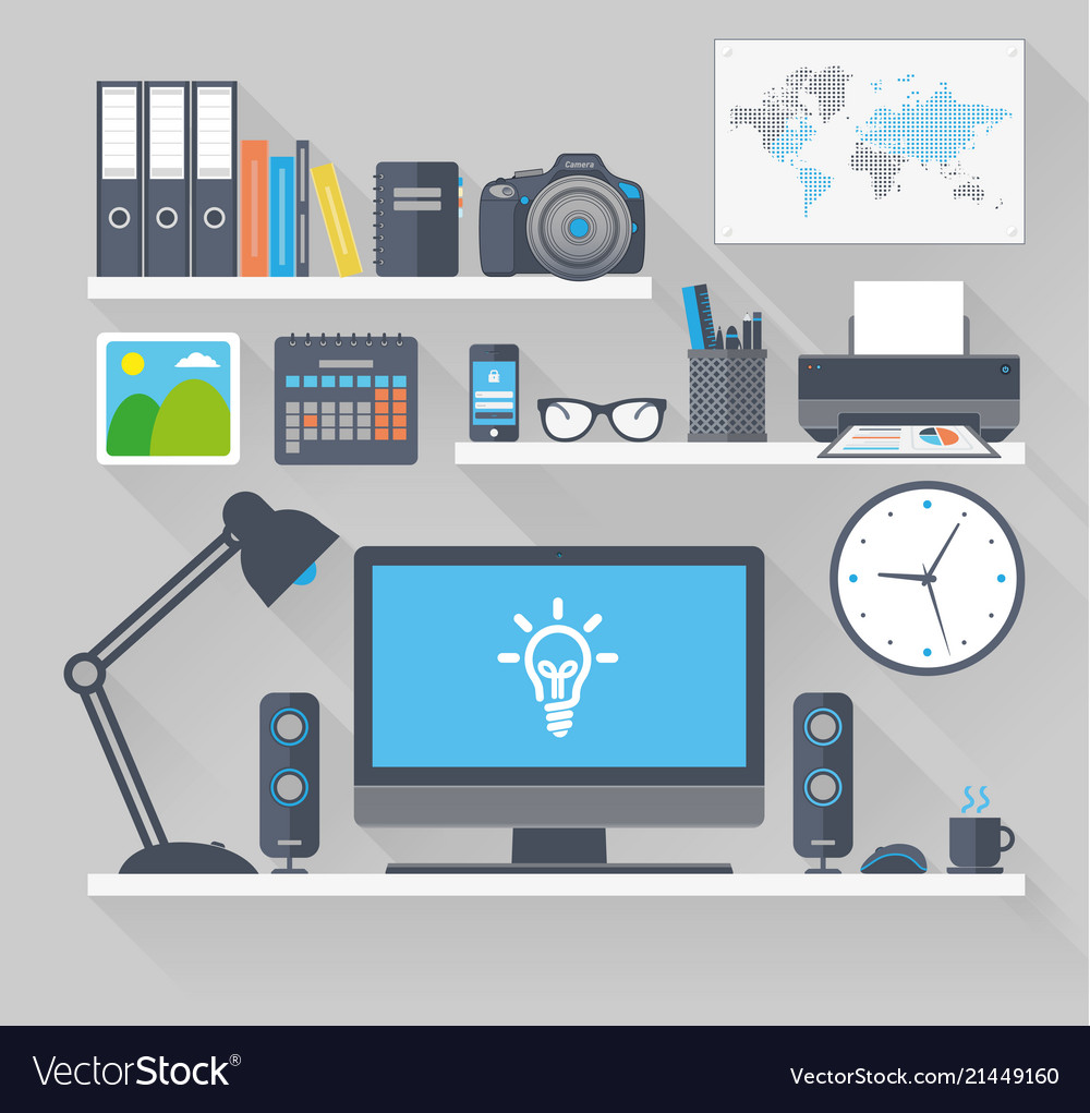Minimalist Workspace with Shadow