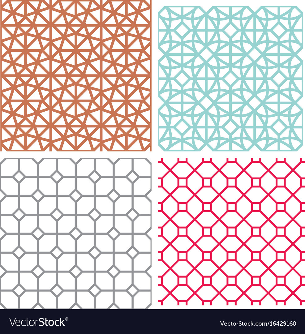 Modern mesh seamless pattern in geometric style