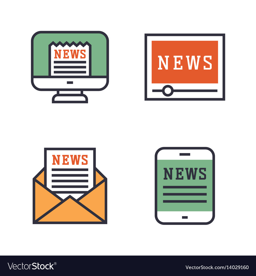News & Medien Icons - Hot TV Signale
