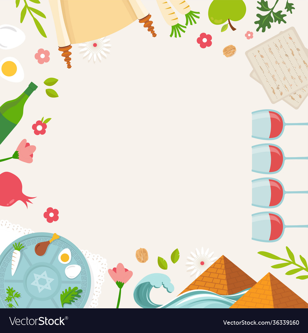 Pesah celebration concept jewish passover vector image Pesah celebration concept jewish passover