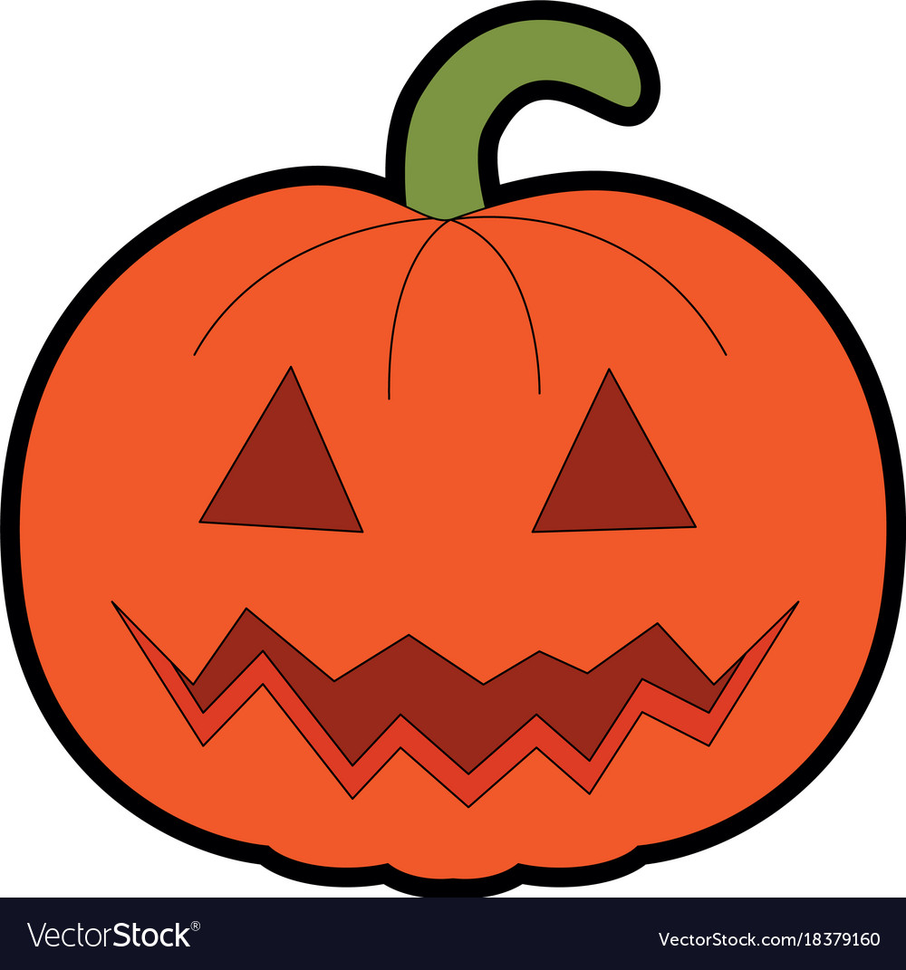 Pumpkin halloween decorative icon