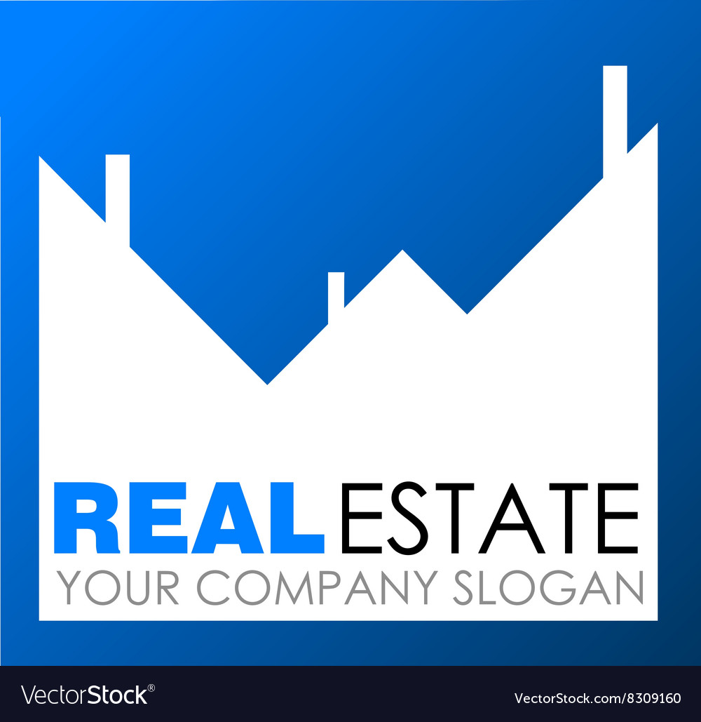 Real estate logo design business Royalty Free Vector Image