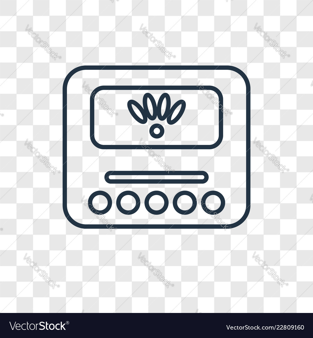 Scale concept linear icon isolated on transparent vector image Scale concept linear icon isolated on transparent