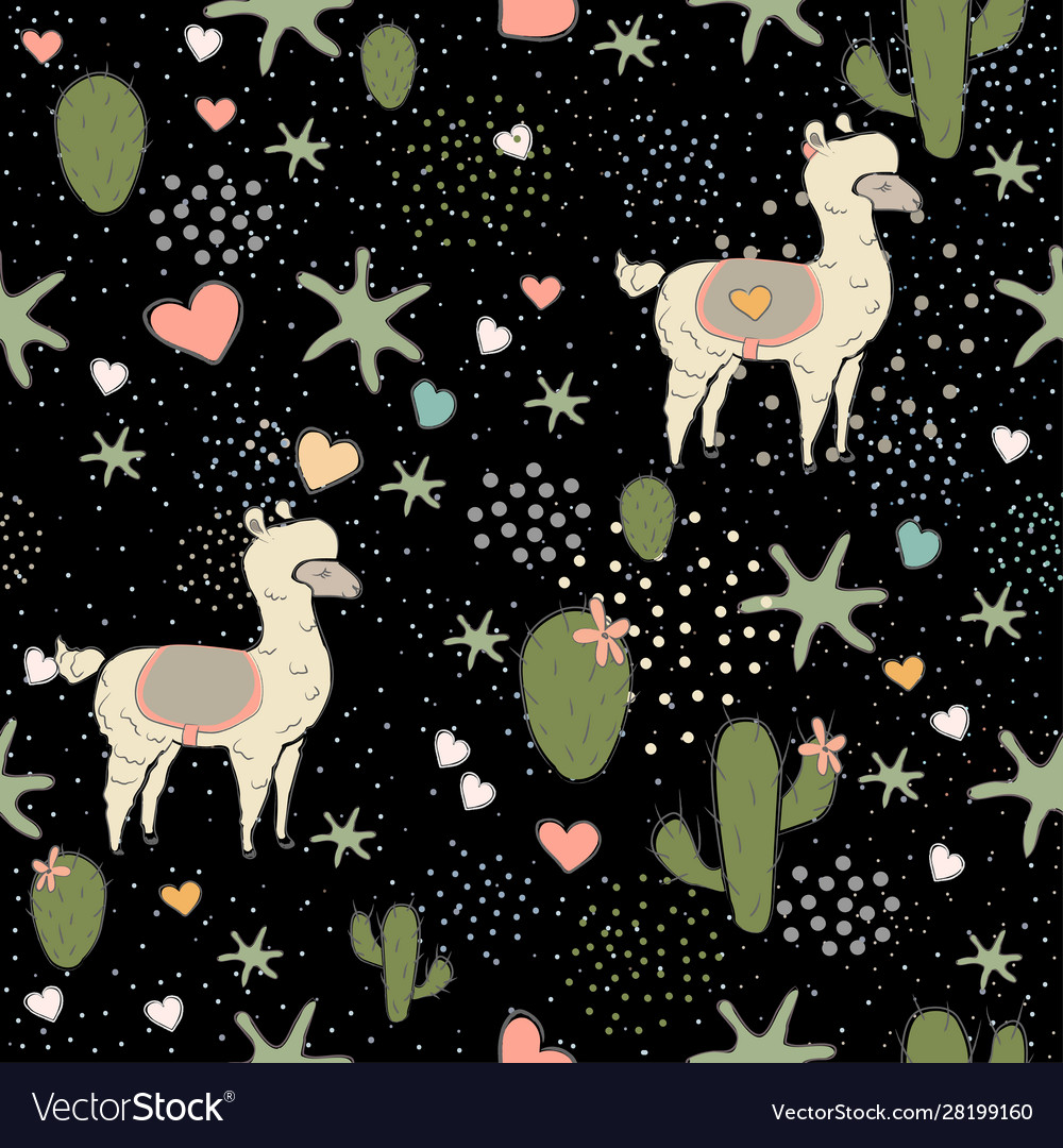 Seamless pattern with cute apples