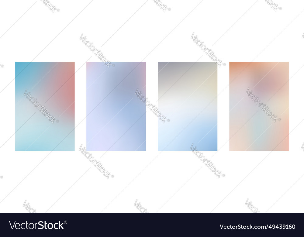 Set abstract gradient blurred background in light vector image Set abstract gradient blurred background in light