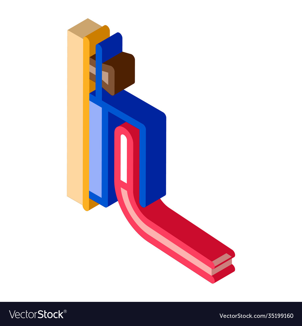 Stretch ceiling construction isometric icon