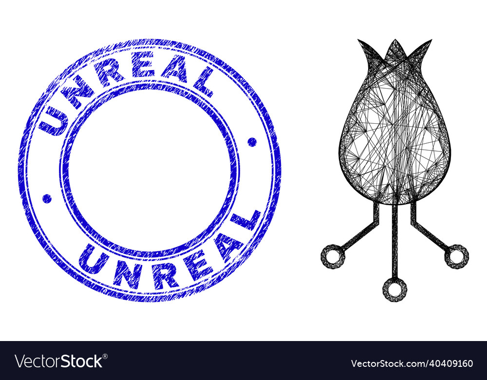 Textured unreal watermark and network irregular vector image Textured unreal watermark and network irregular
