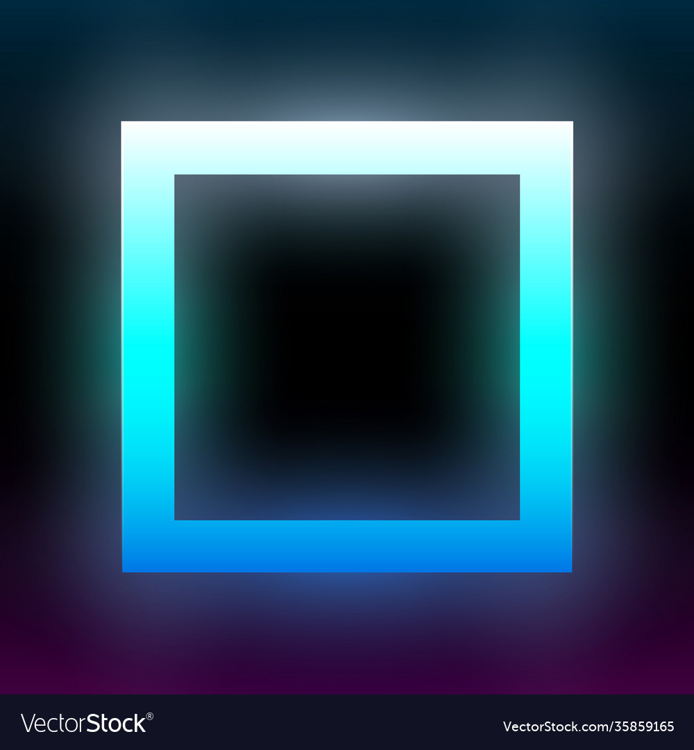 Abstract blue glowing square geometric