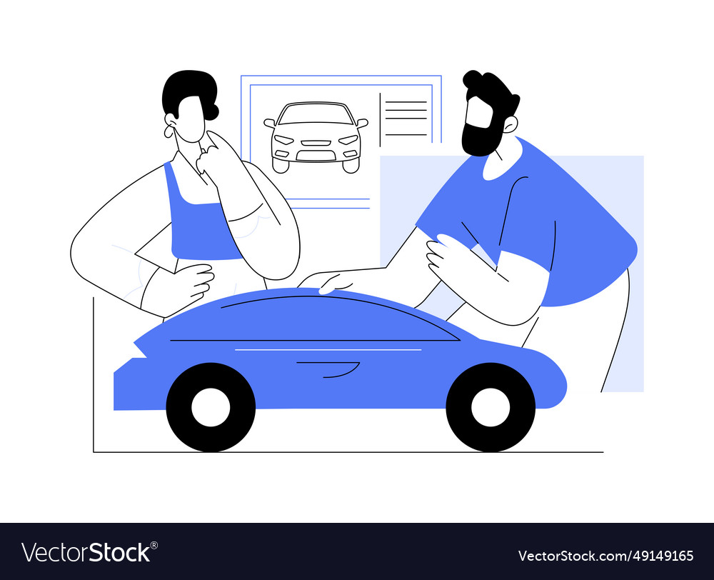Automotive prototype creation abstract concept vector image Automotive prototype creation abstract concept