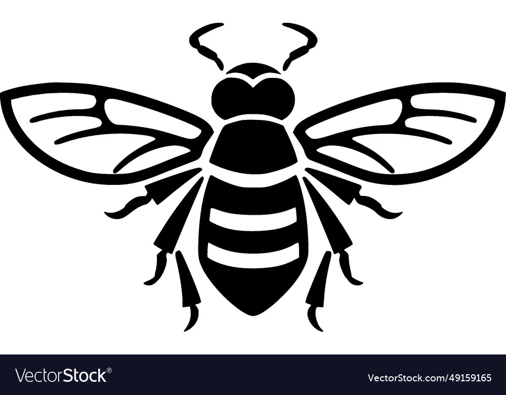 Bee - minimalist and simple silhouette Royalty Free Vector