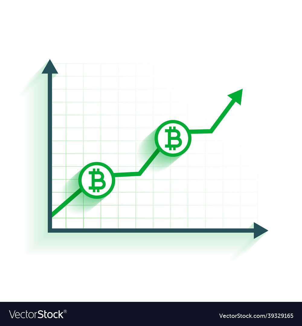 Bitcoin growth chart background design
