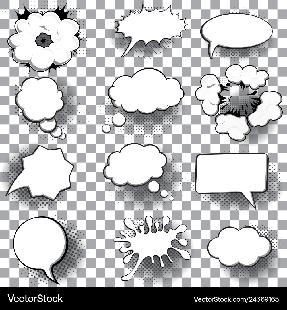 Blank empty speech bubbles Royalty Free Vector Image
