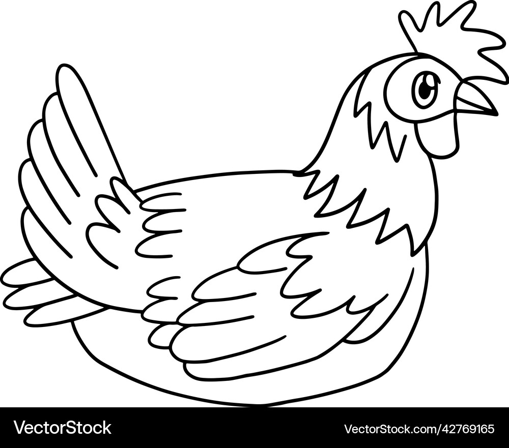 Chicken egg coloring page isolated for kids Vector Image