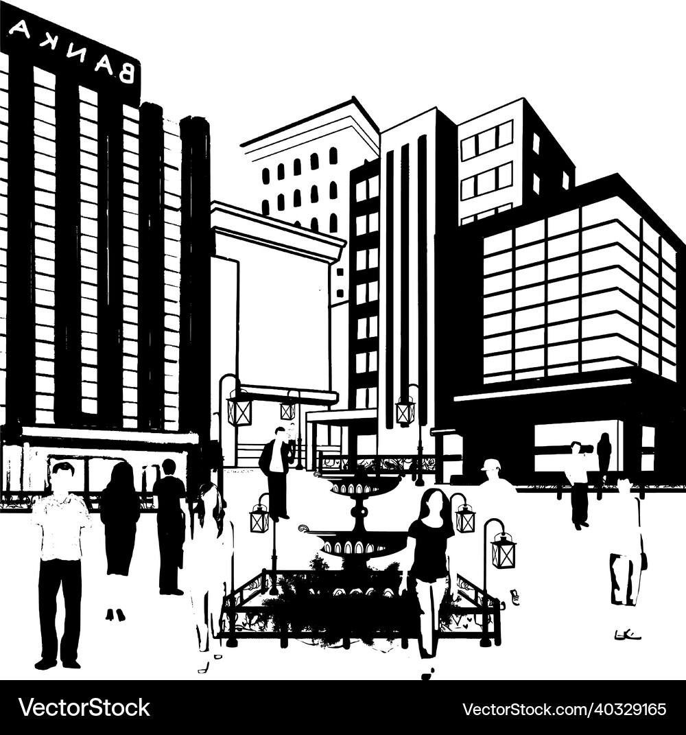 City Royalty Free Vector Image - VectorStock