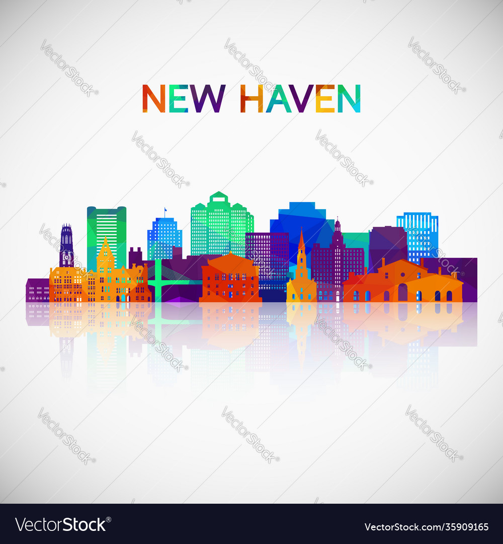 Colorful New Haven Skyline