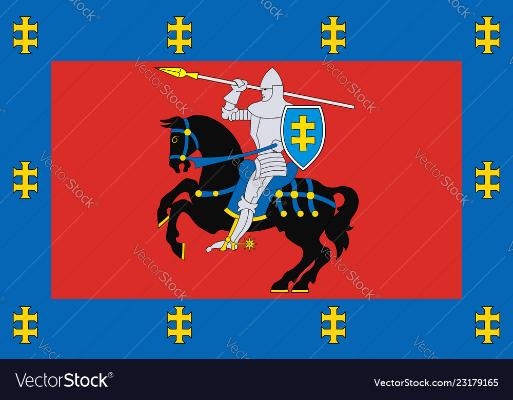 Flag of vilnius county in lithuania