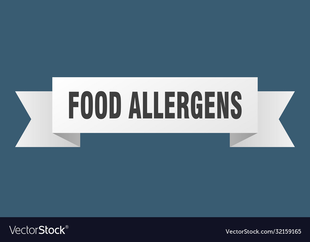 Food allergens ribbon isolated