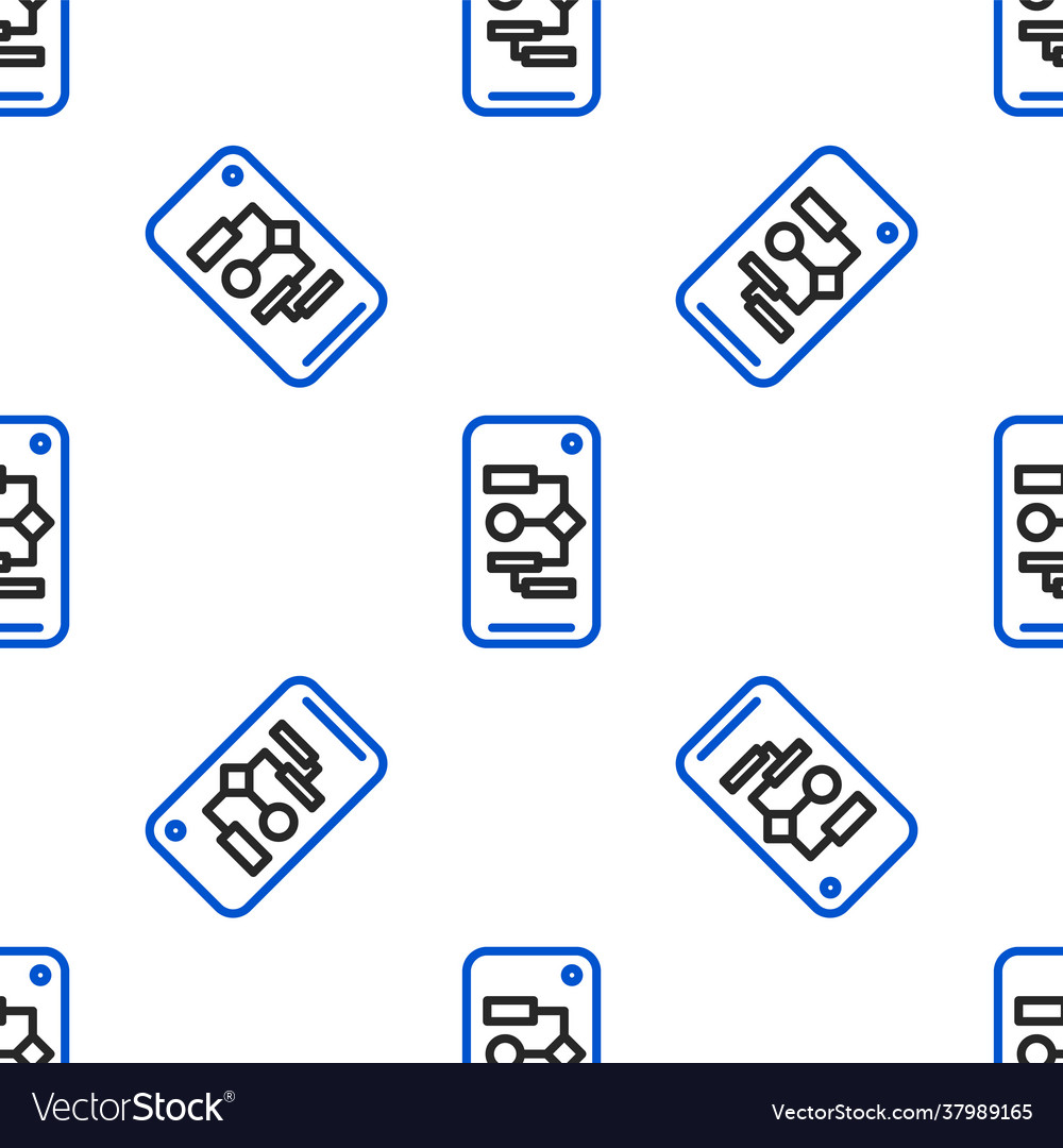 Zeilenalgorithmus Icon isoliert nahtloses Muster vector image Zeilenalgorithmus Icon isoliert nahtloses Muster