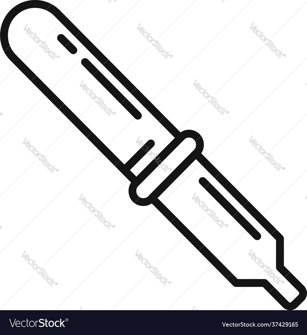 Medical pipette icon outline style Royalty Free Vector Image