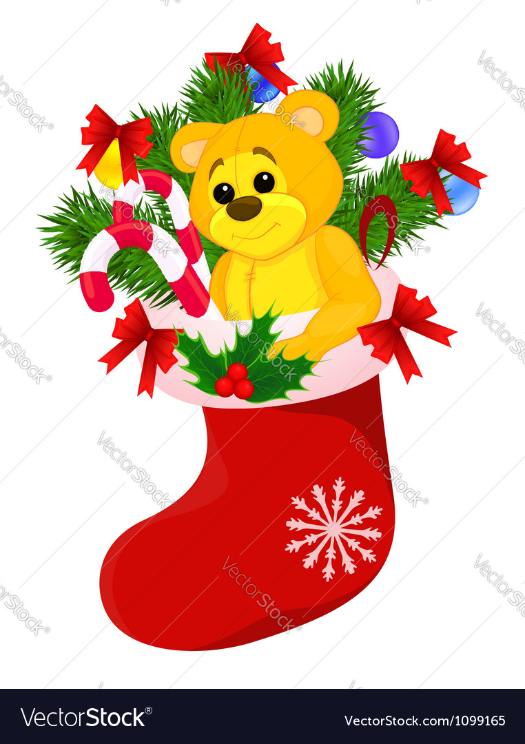 Red Christmas Stocking with Gifts