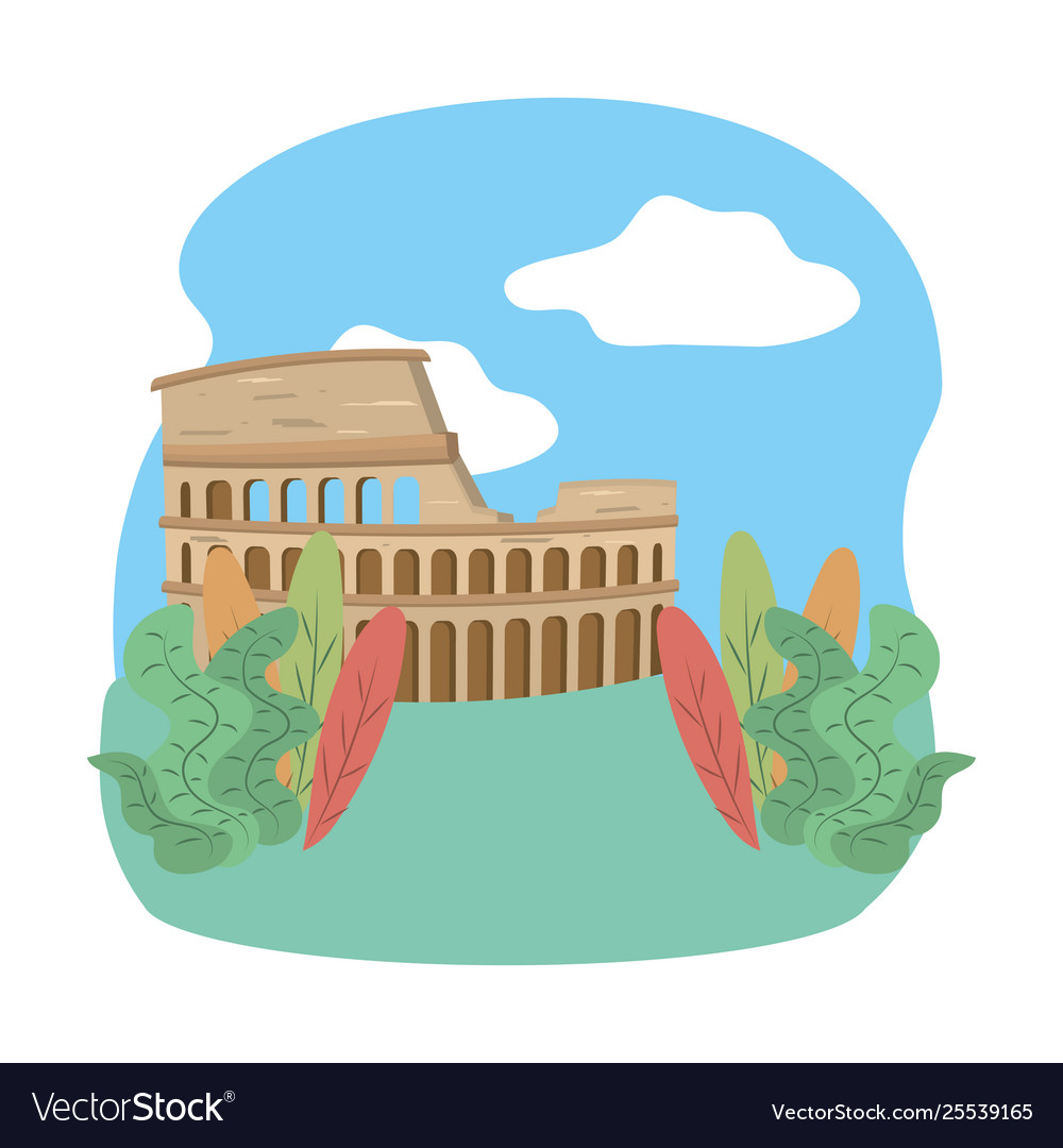 Rome coliseum design Royalty Free Vector Image