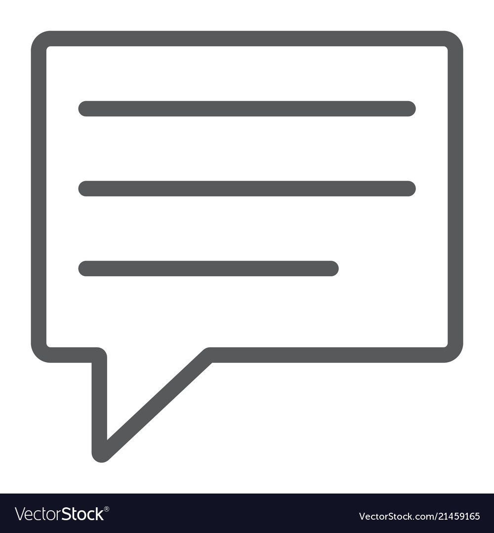 Text message line icon dialog and chat