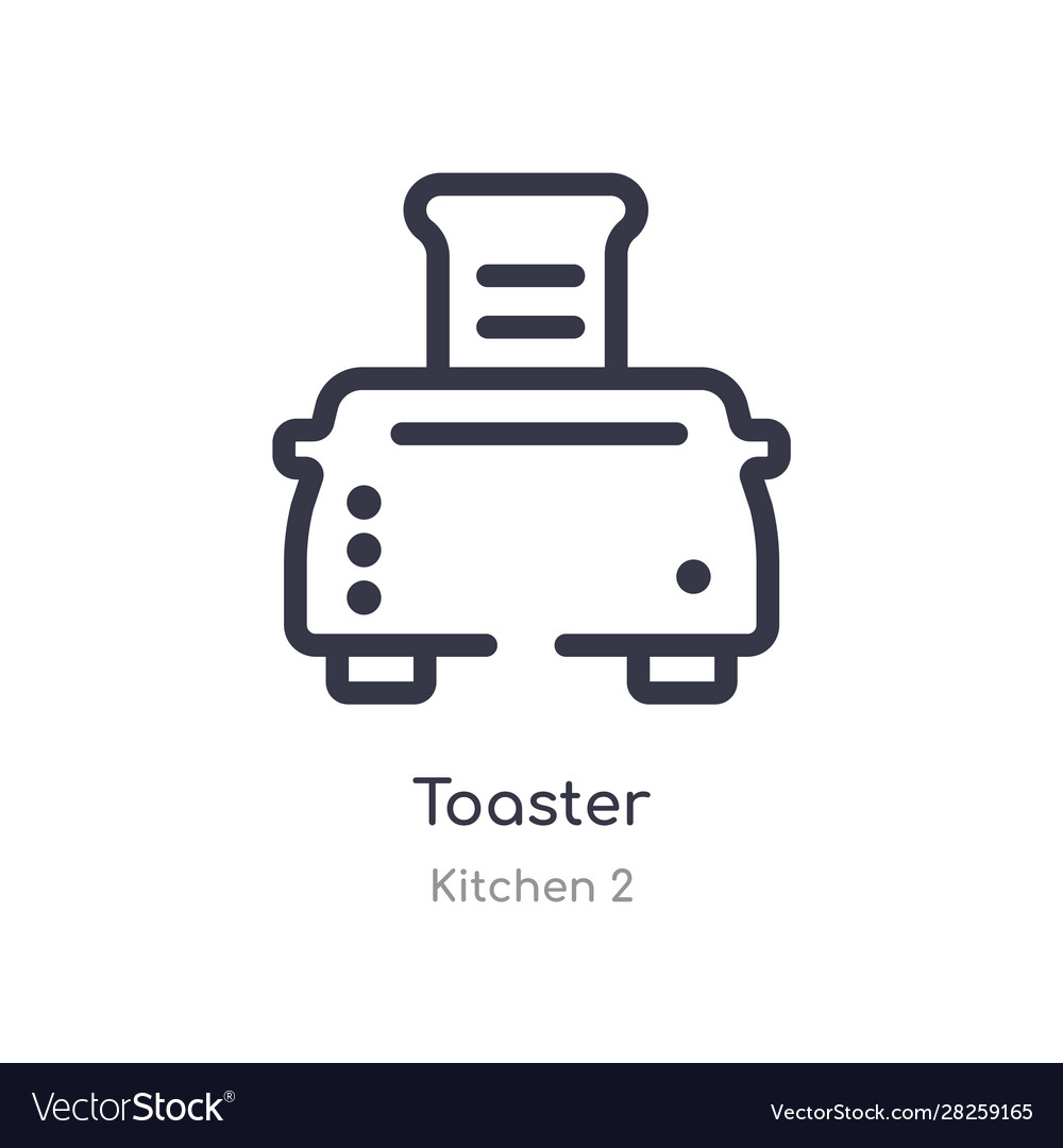 Toaster outline icon isolated line from kitchen 2